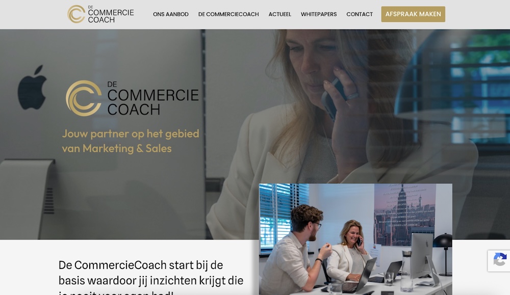 De CommercieCoach website | 2xCeed sales, marketing & IT