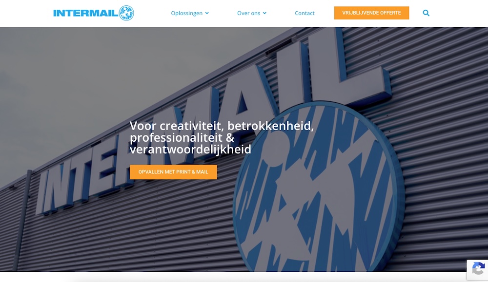 Intermail website | 2xCeed sales, marketing & IT