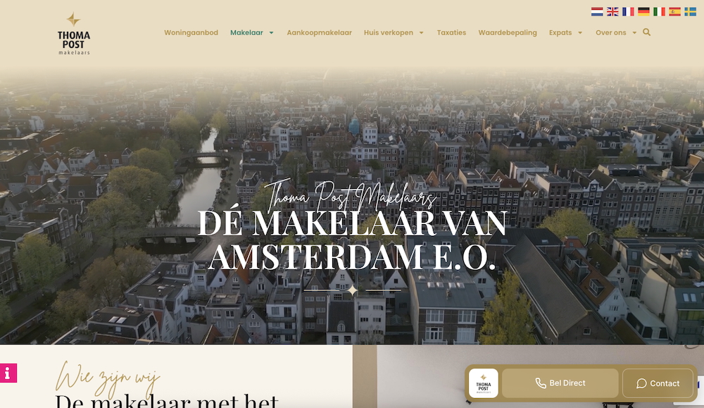 Makelaar Amsterdam website | 2xCeed sales, marketing & IT